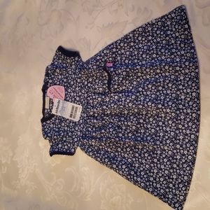 Girls Navy Blue Floral Summer Dress  **204**